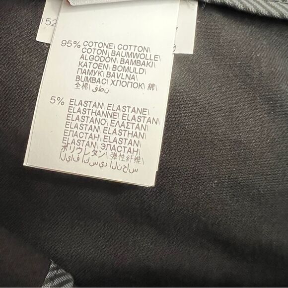 Brunello Cucinelli Black Cotton Stretch Tapered Trouser Pants Mid Rise Size 10 - Picture 9 of 10